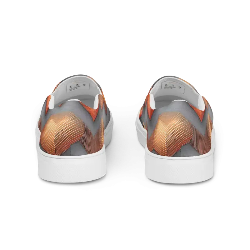 Abstract Pattern Canvas Shoes Mens Slip