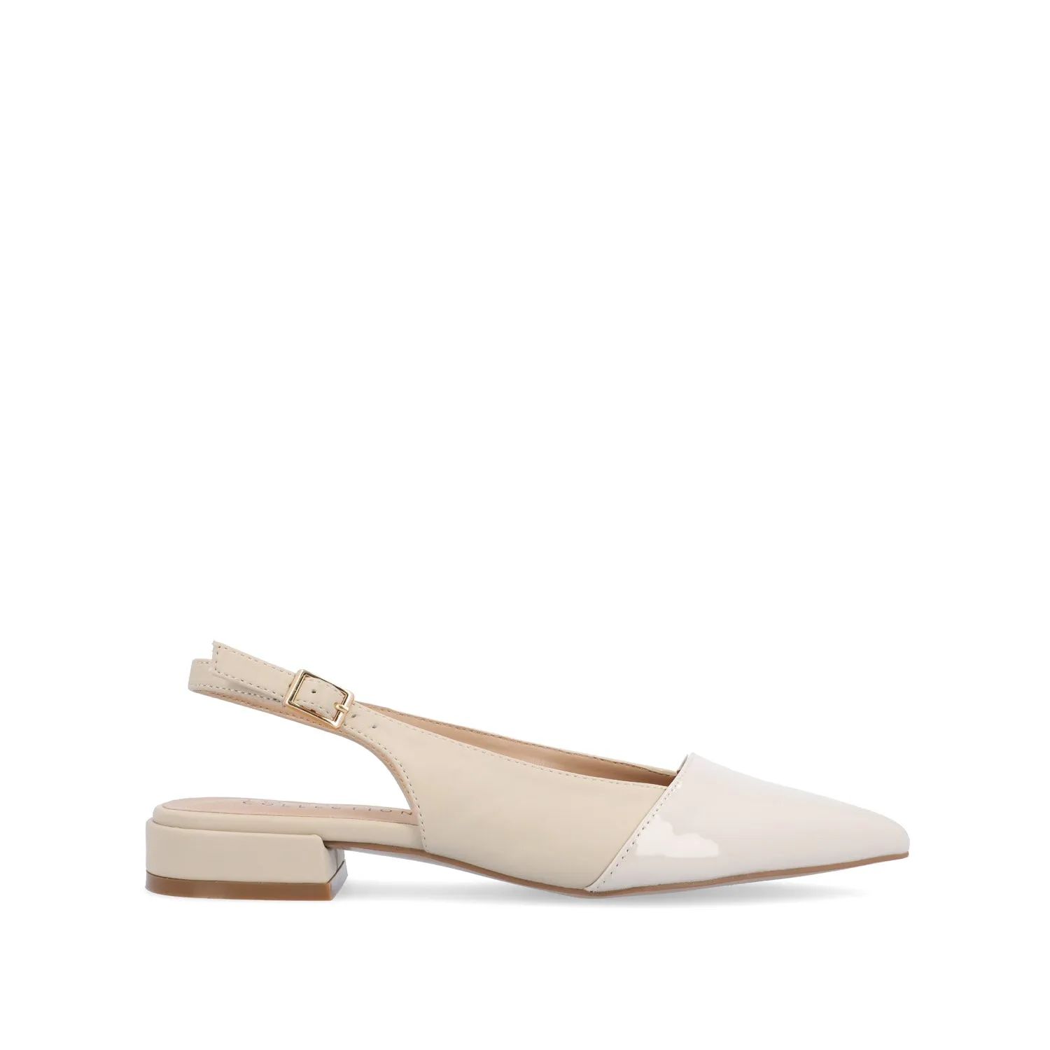 BERTIE SLINGBACK FLATS IN FAUX LEATHER