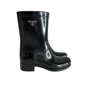 Black Logo RainBoots - 8