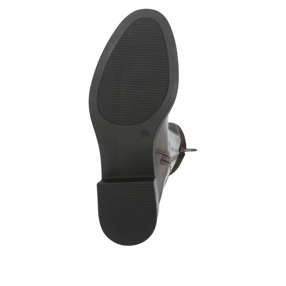 Block-Heeled Slip-On Long Boots - WOIL40015 / 325 916