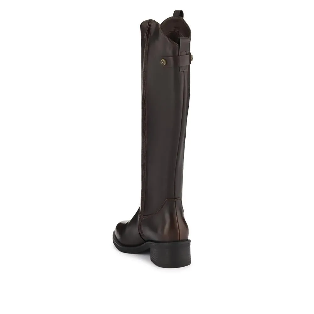 Block-Heeled Slip-On Long Boots - WOIL40015 / 325 916
