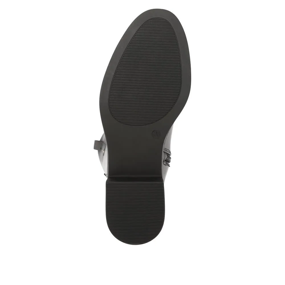 Block-Heeled Slip-On Long Boots - WOIL40015 / 325 916