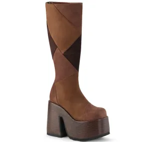 CAMEL-280 Demoniacult Alternative Footwear Women's Brown Knee High Boots