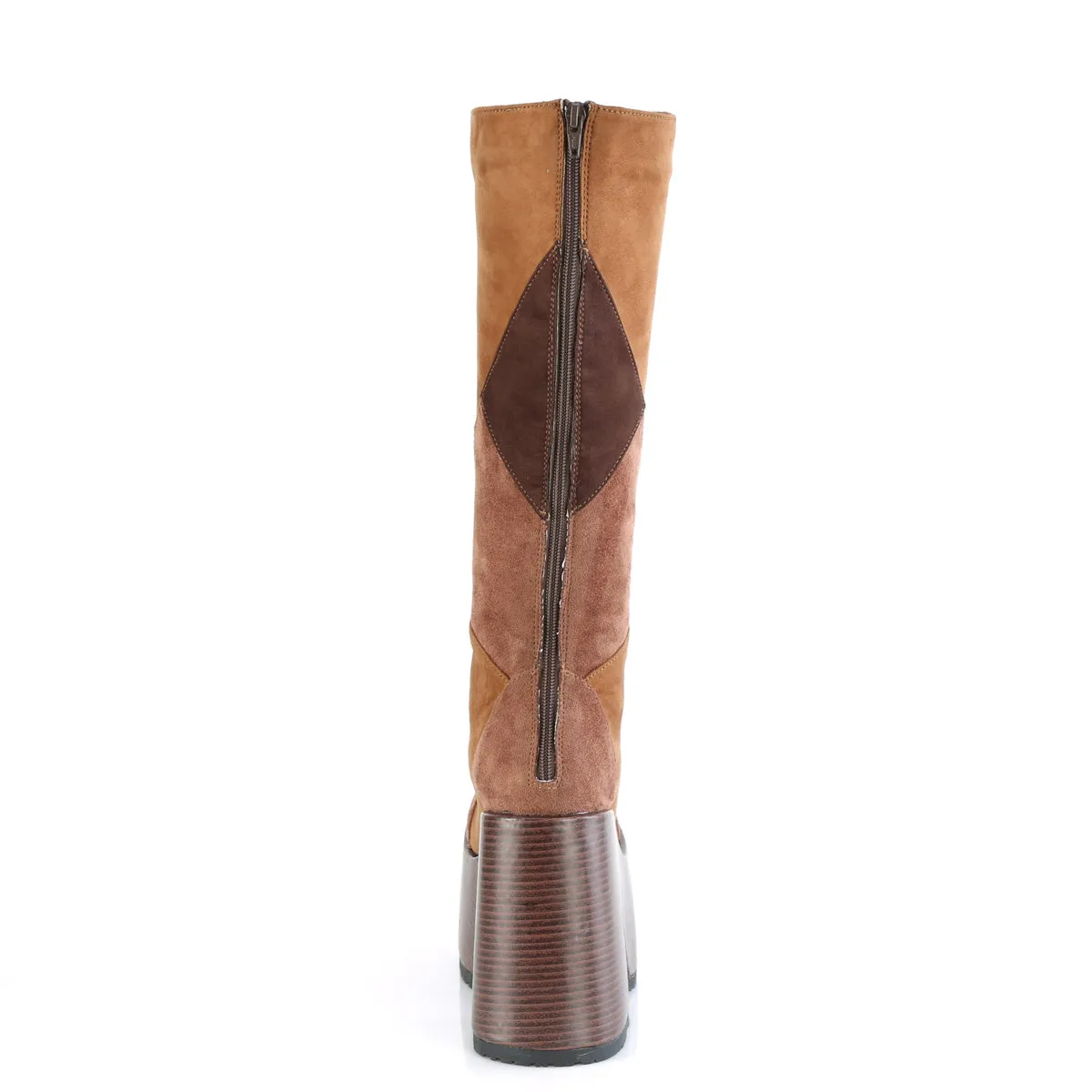 CAMEL-280 Demoniacult Alternative Footwear Women's Brown Knee High Boots