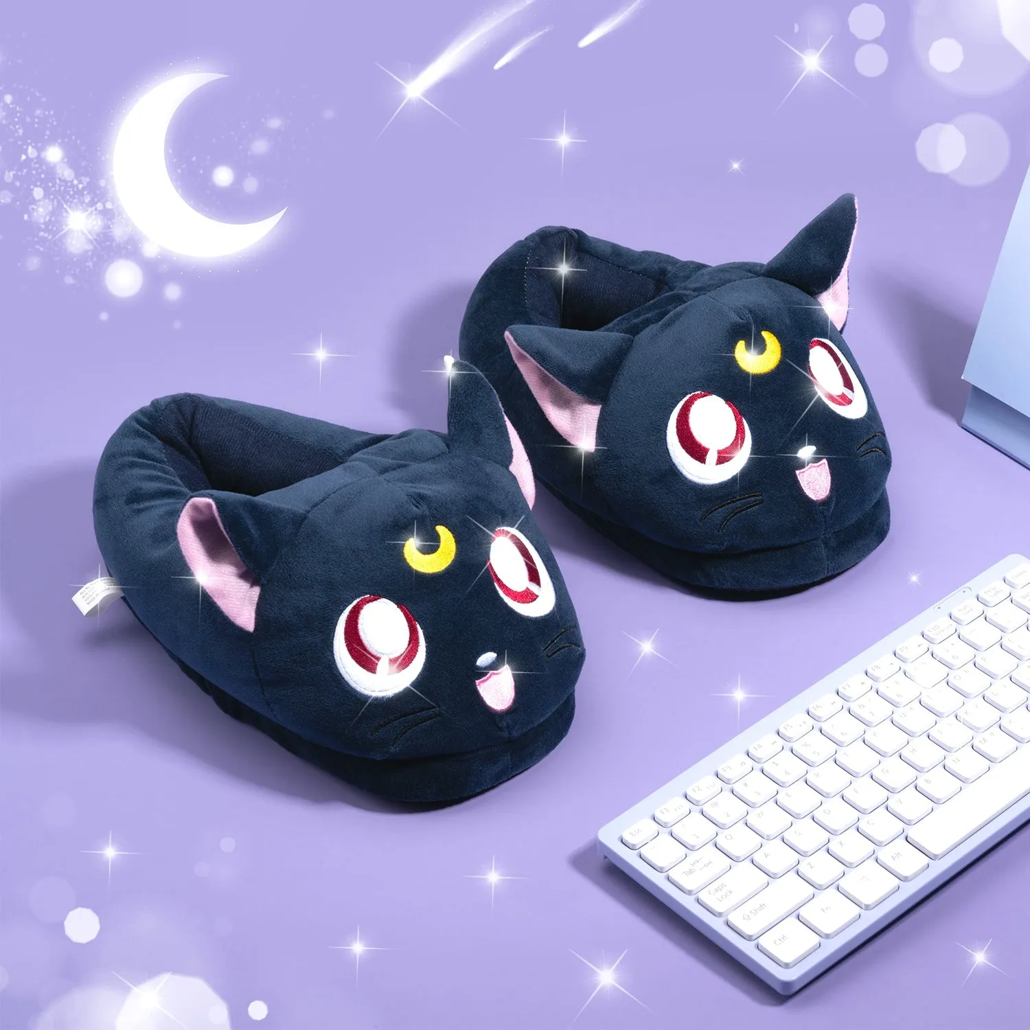 Cat Slippers - Women Moon Anime Luna Blue