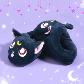 Cat Slippers - Women Moon Anime Luna Blue