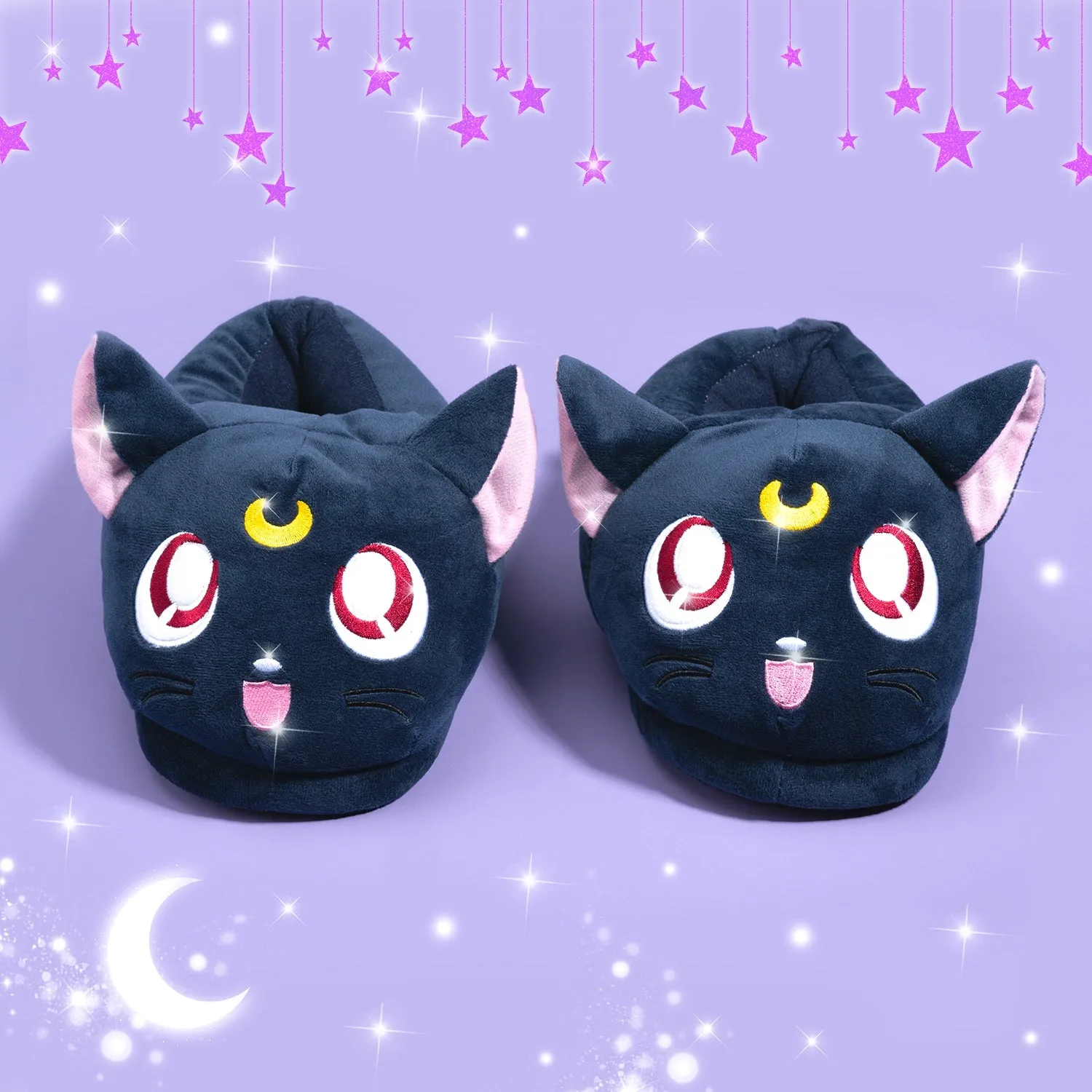 Cat Slippers - Women Moon Anime Luna Blue