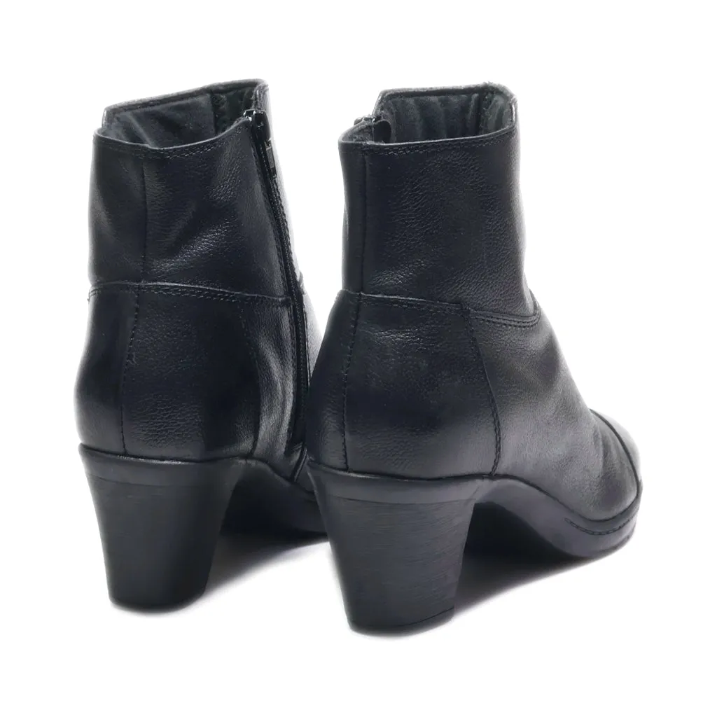 Clarks Whistle Ankle Boots Leather Black Colour For Women