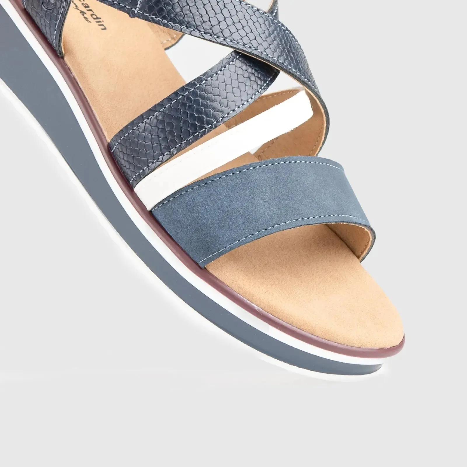 Comfort Wedge Sandal Blue 10553