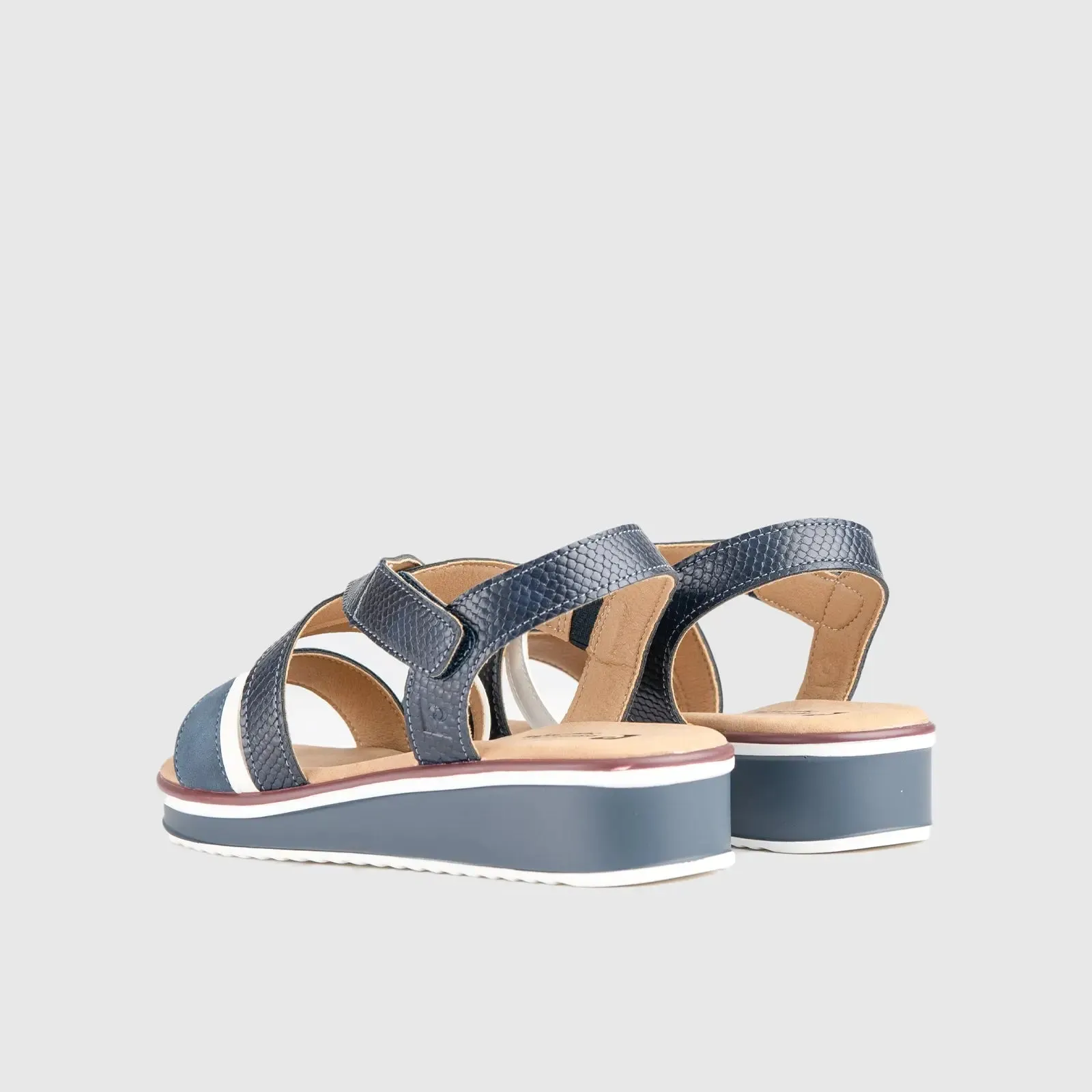 Comfort Wedge Sandal Blue 10553