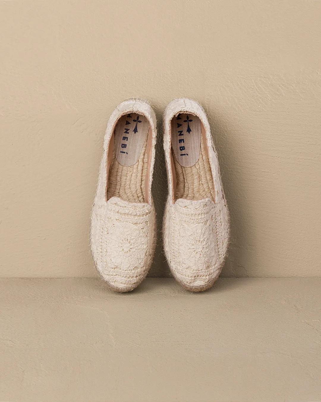 Cotton Crochet|Double Sole Espadrilles - G03D0 - Natural
