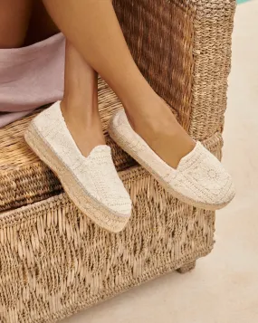 Cotton Crochet|Double Sole Espadrilles - G03D0 - Natural