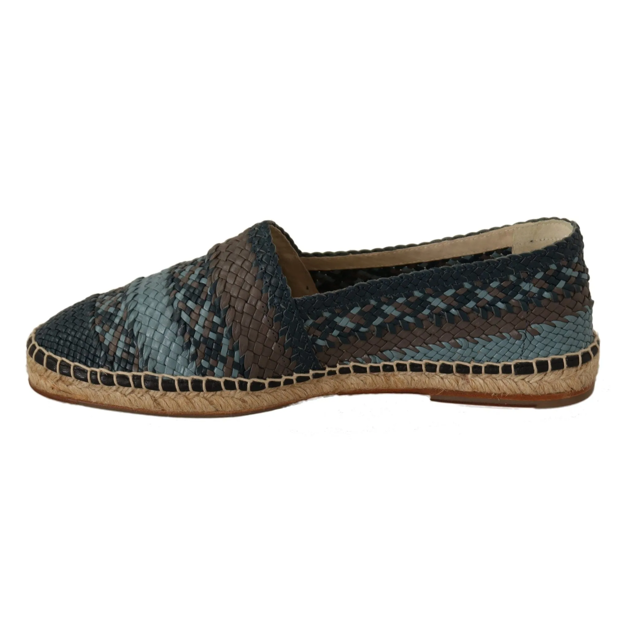 Dolce & Gabbana Elegant Woven Leather Espadrilles