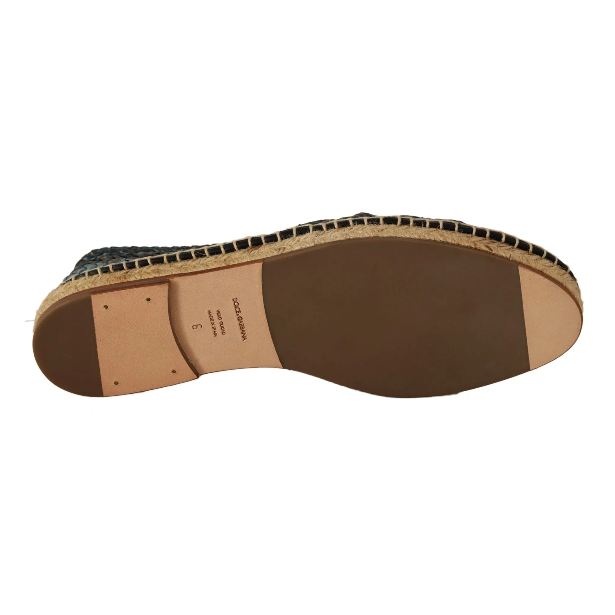 Dolce & Gabbana Elegant Woven Leather Espadrilles