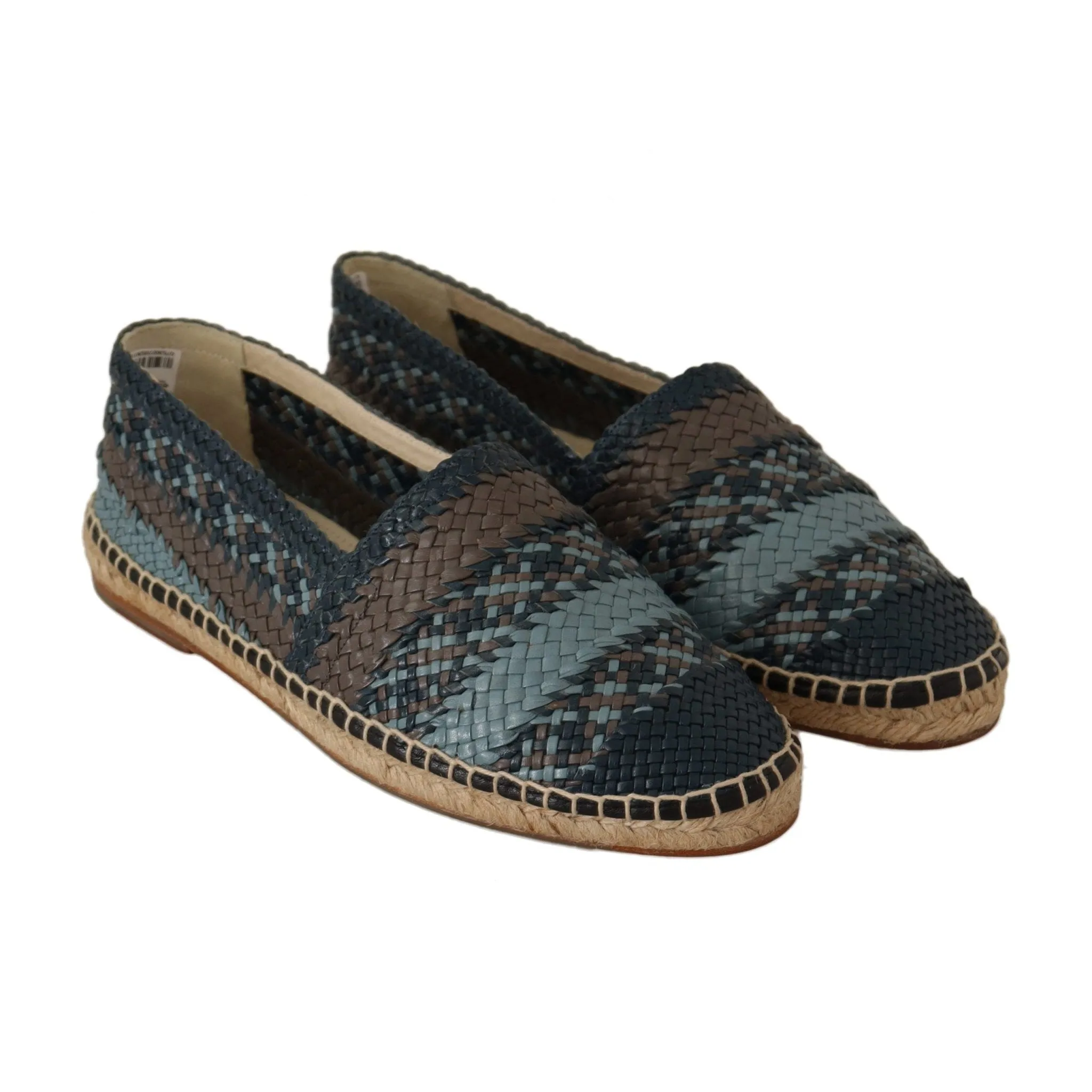 Dolce & Gabbana Elegant Woven Leather Espadrilles