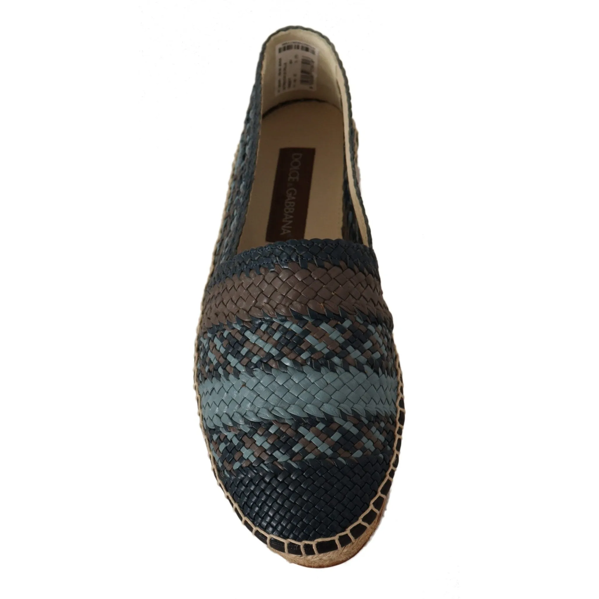Dolce & Gabbana Elegant Woven Leather Espadrilles