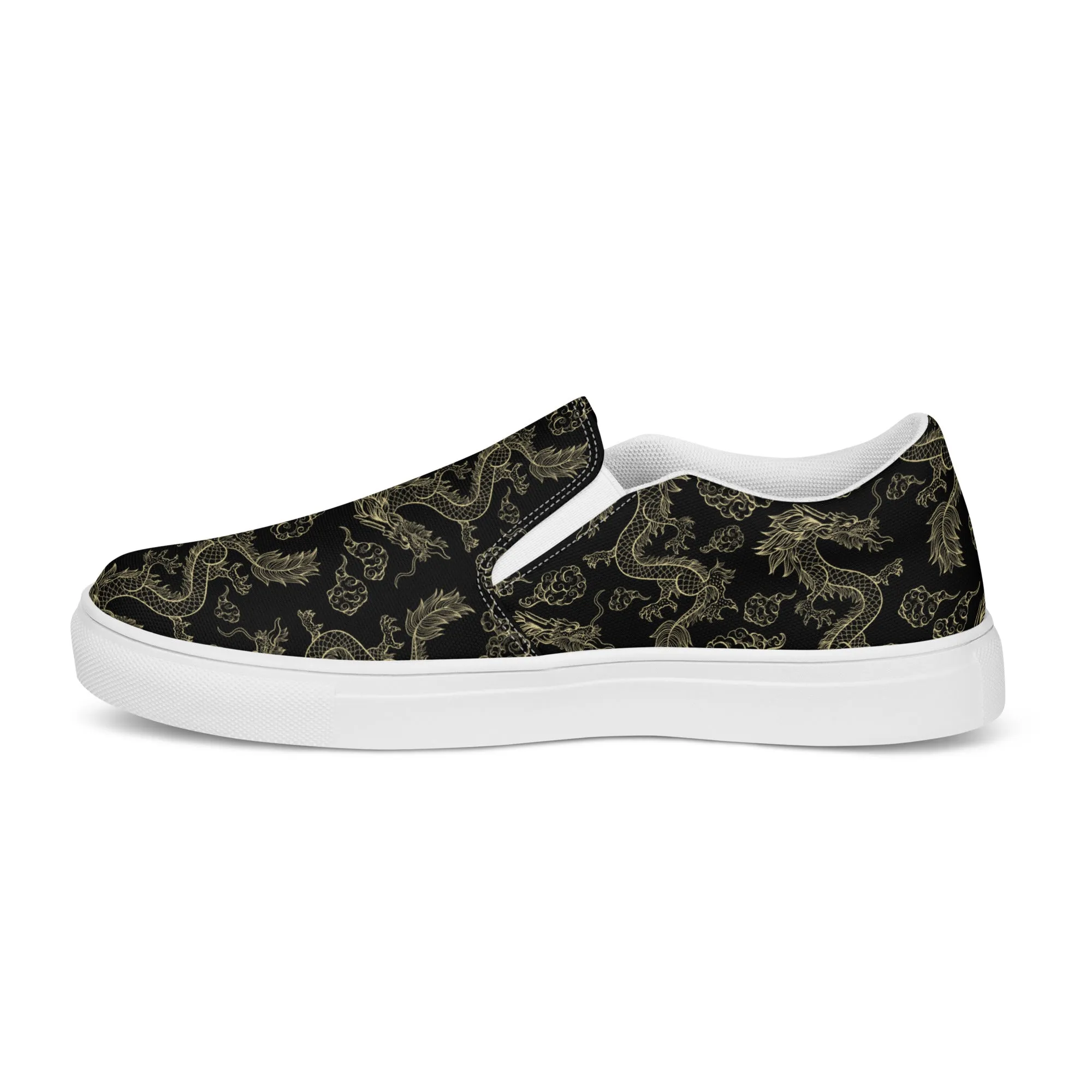 Dragon Print Women’s slip-on canvas shoes, Year Of The Dragon Shoes, Dragon Design