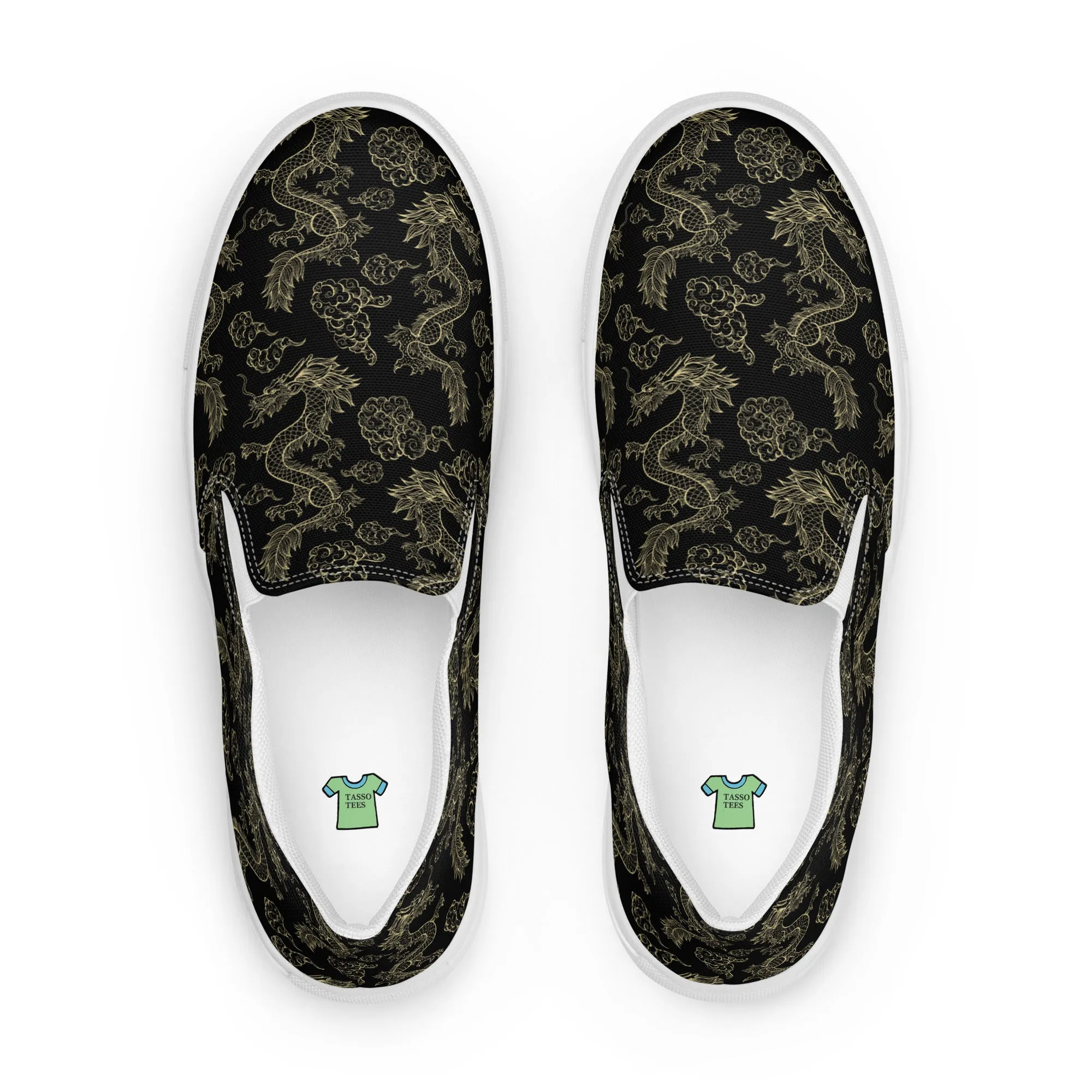 Dragon Print Women’s slip-on canvas shoes, Year Of The Dragon Shoes, Dragon Design