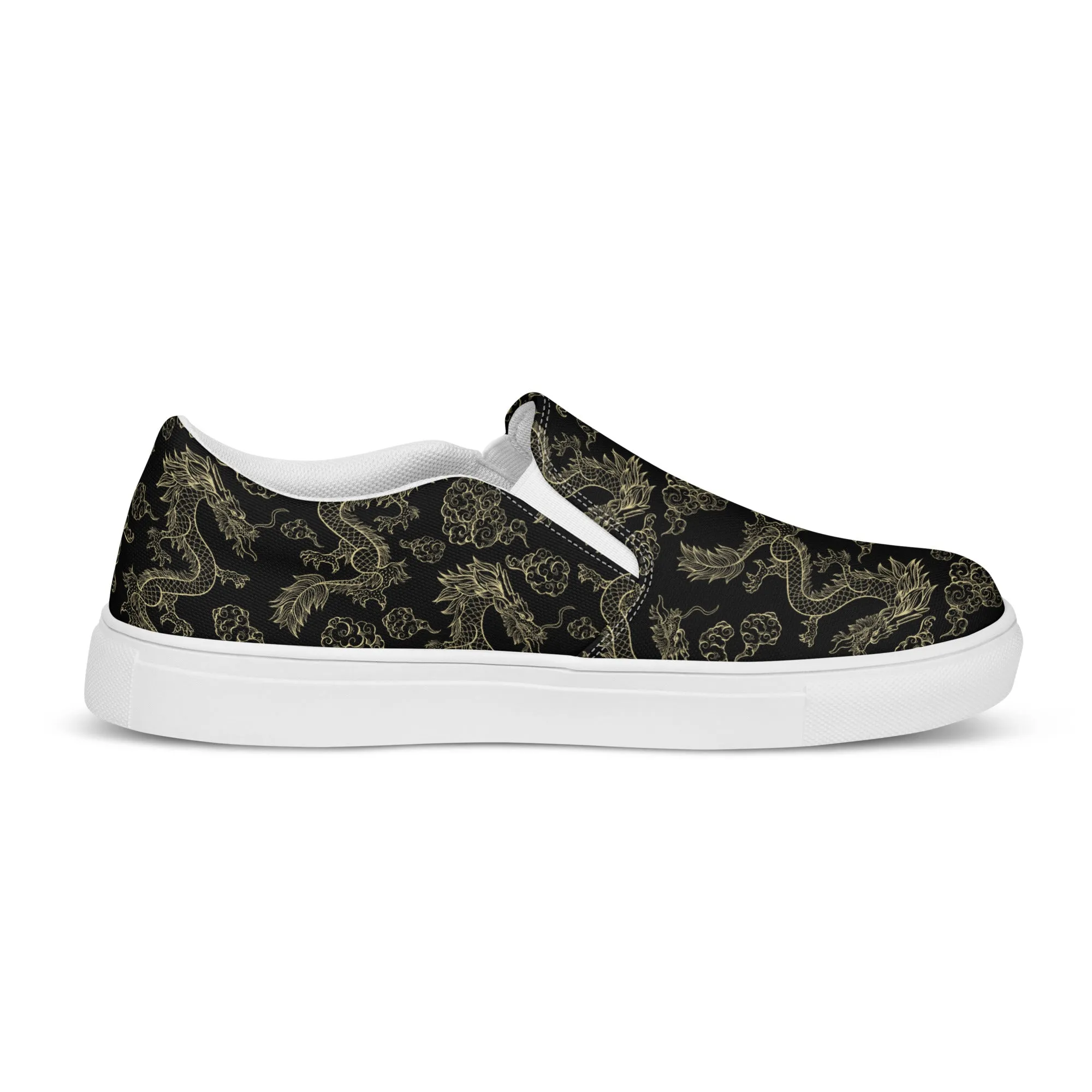 Dragon Print Women’s slip-on canvas shoes, Year Of The Dragon Shoes, Dragon Design