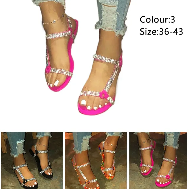 Fashion Slides Women Rhinestone Shoes