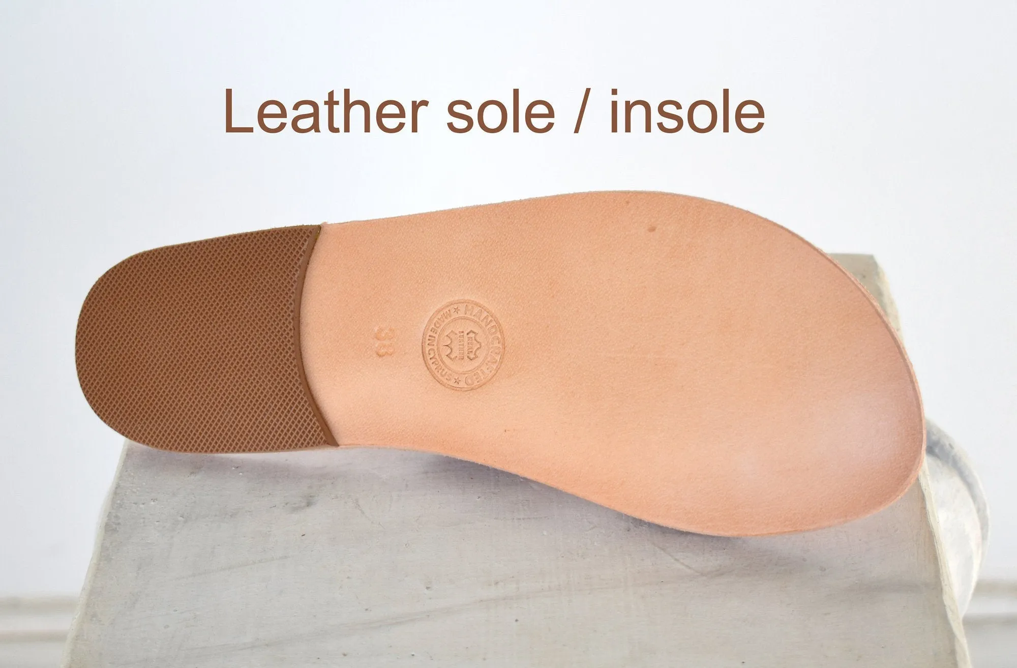 Flip flop Greek Leather sandals Men, Natural Tan Color, Gift For Men, Handmade Sparta High Quality Genuine Leather sandals,