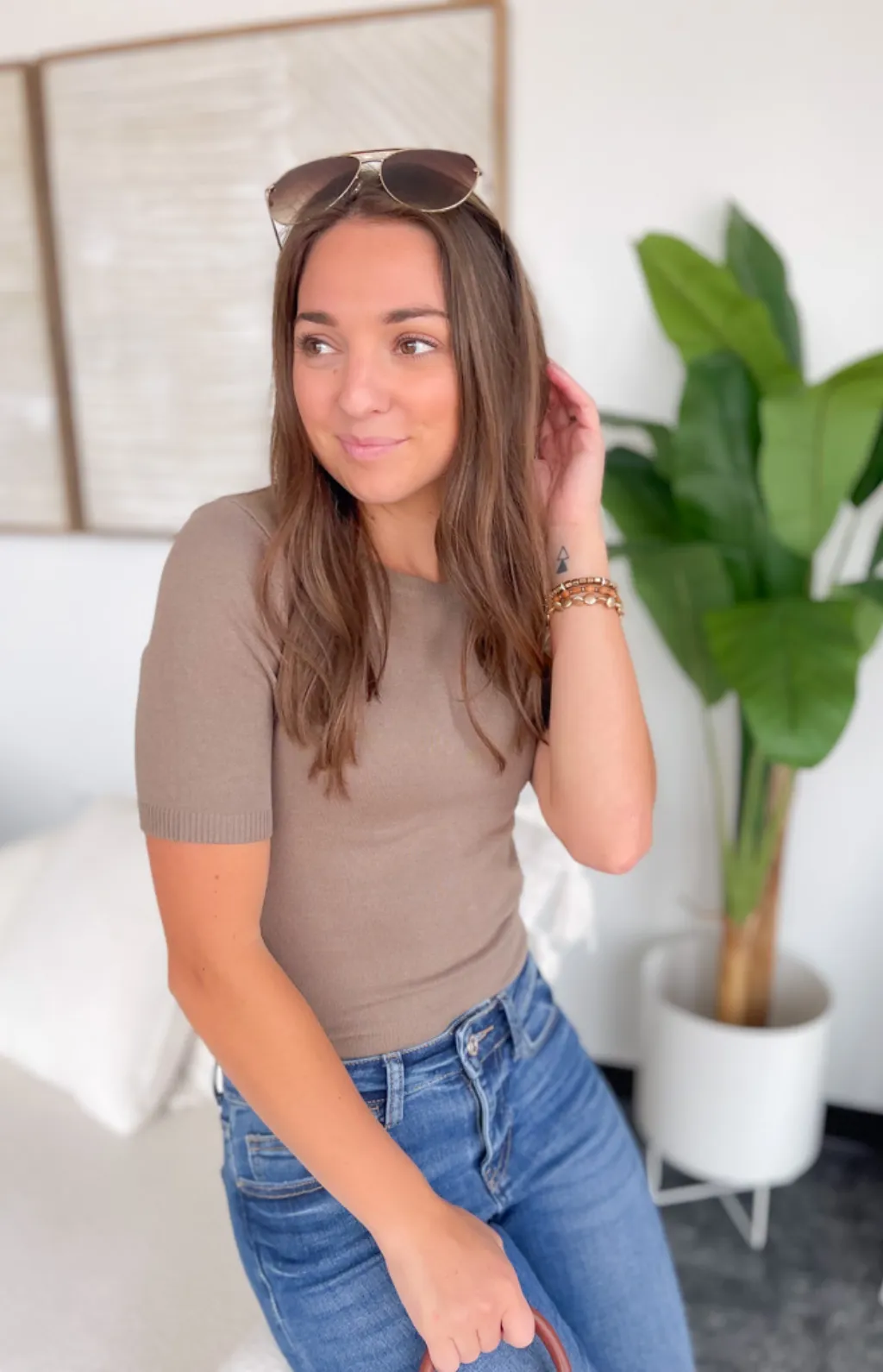 Gabrielle Short Sleeve Top