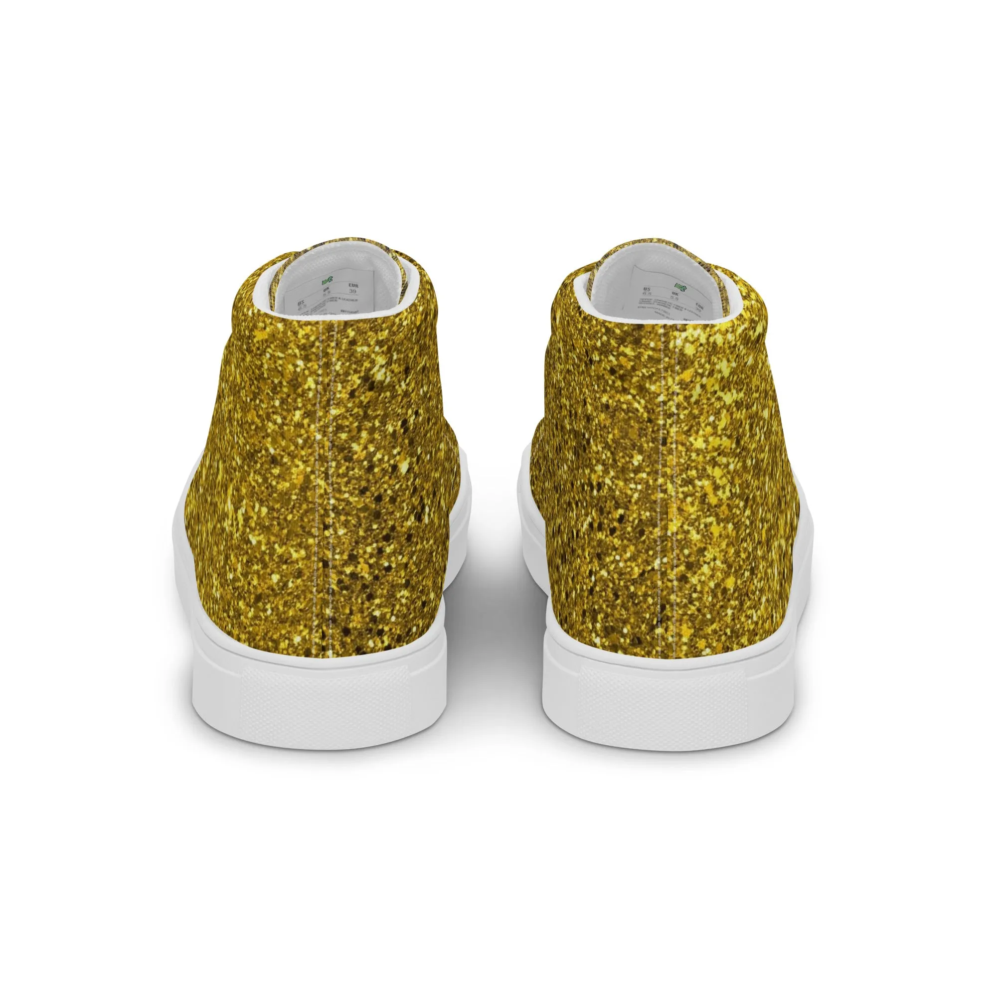 Gold Dust Print Women’s high top canvas shoes