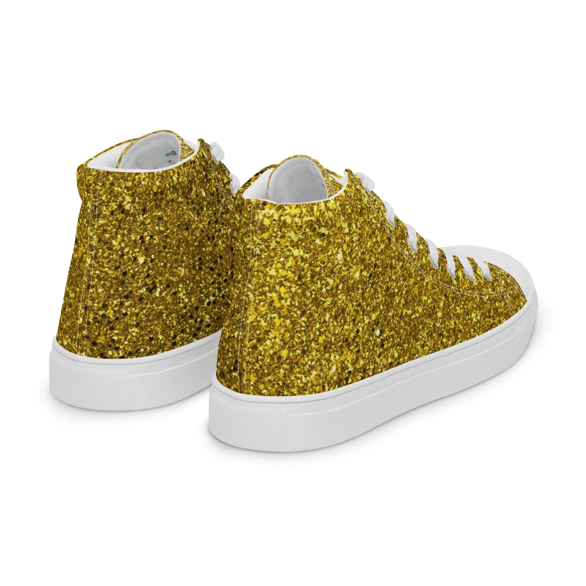 Gold Dust Print Women’s high top canvas shoes