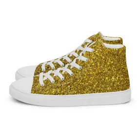 Gold Dust Print Women’s high top canvas shoes