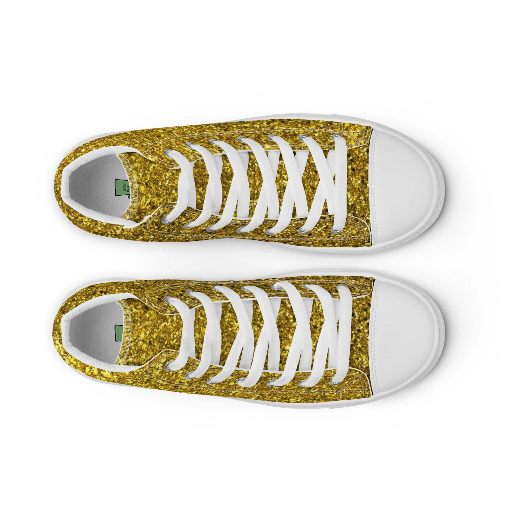 Gold Dust Print Women’s high top canvas shoes