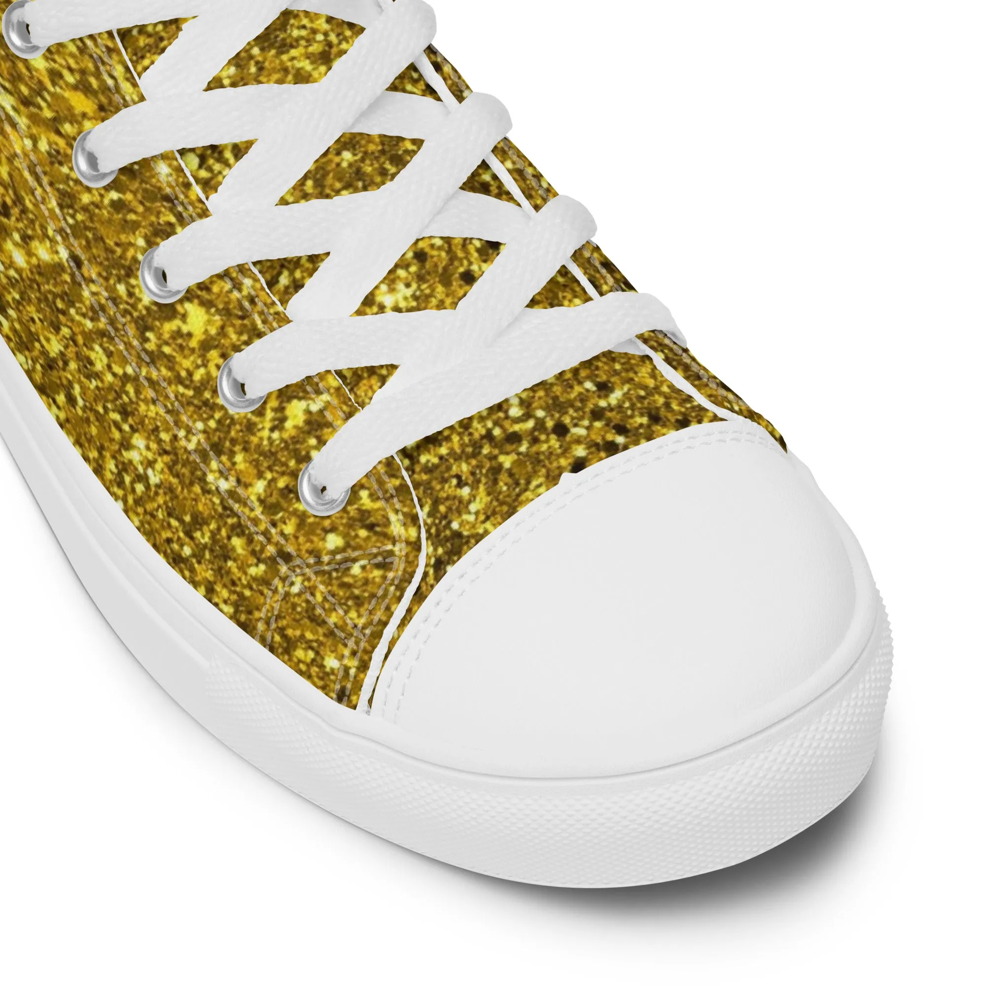 Gold Dust Print Women’s high top canvas shoes
