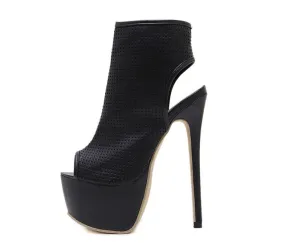 High Heel Platform Peep Toe Sandals