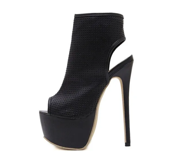 High Heel Platform Peep Toe Sandals