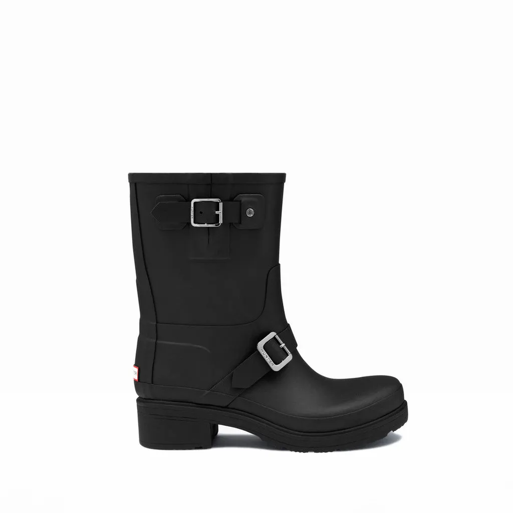 Hunter Original Rubber Biker Boot in Black
