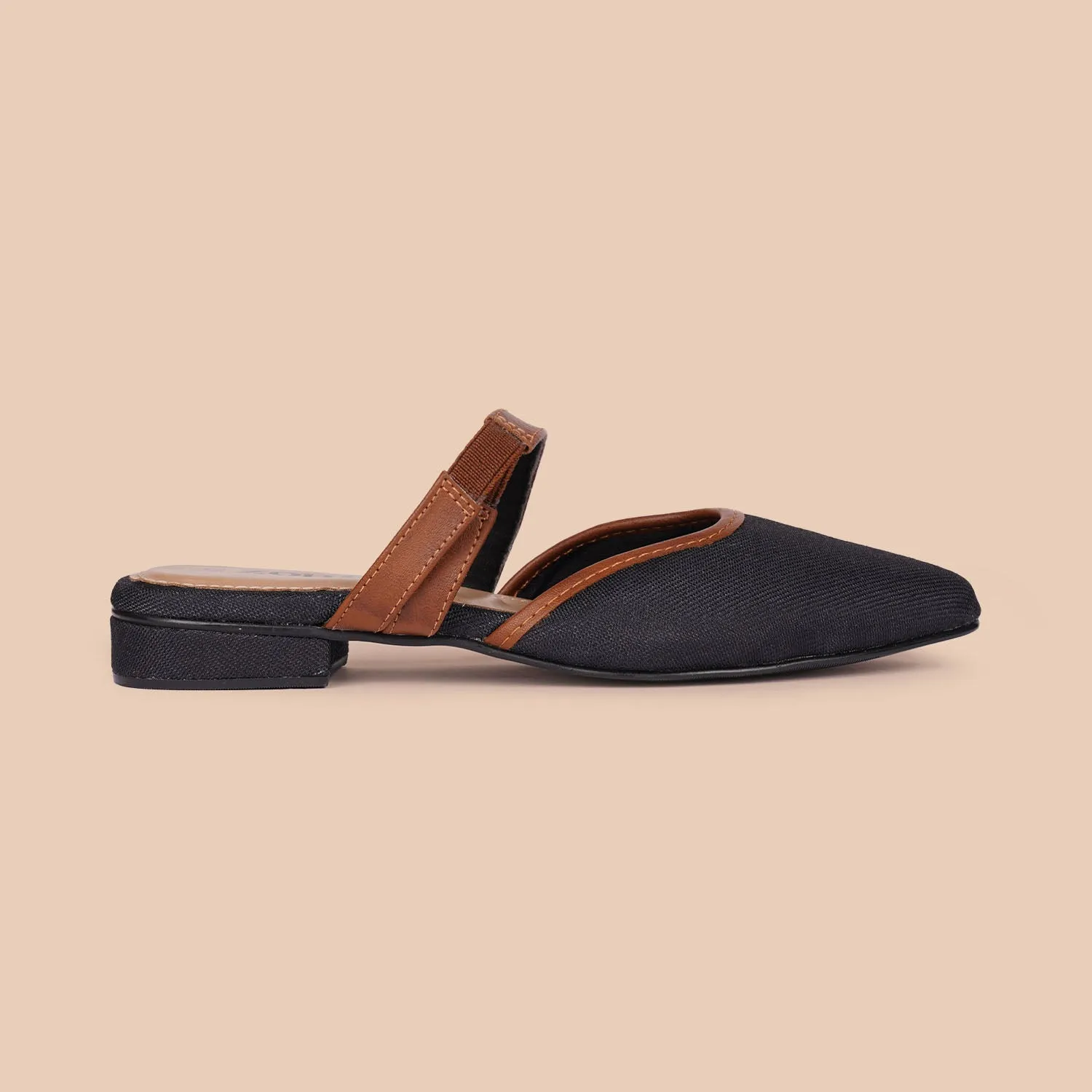 Jet Black Flexifit Mule