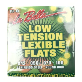 La Bella LTF-4A Low Tension Flexible Flat Wound Bass Strings 43-100