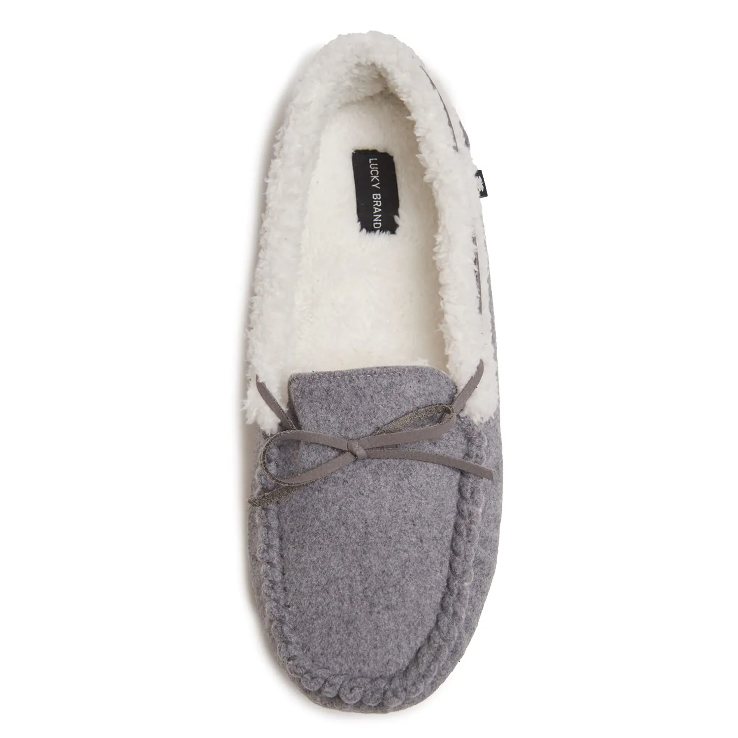 Lucky Brand Mens Faux Wool Cozy Lined Moccasin Slippers