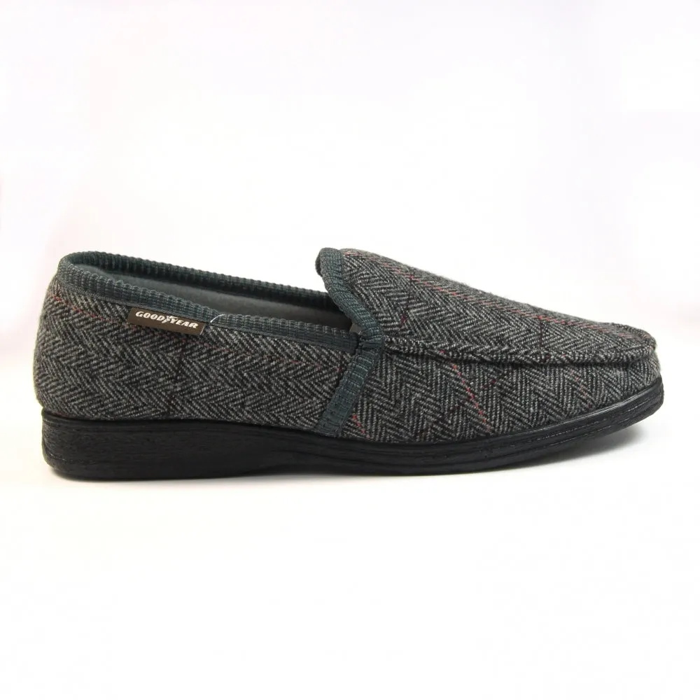 Lunar Men's KMG137 Eisenhower Goodyear Slippers Grey