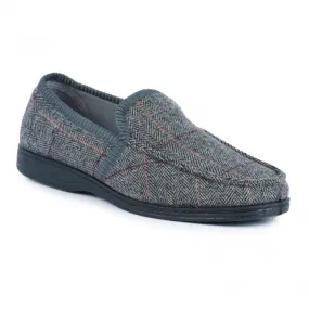 Lunar Men's KMG137 Eisenhower Goodyear Slippers Grey