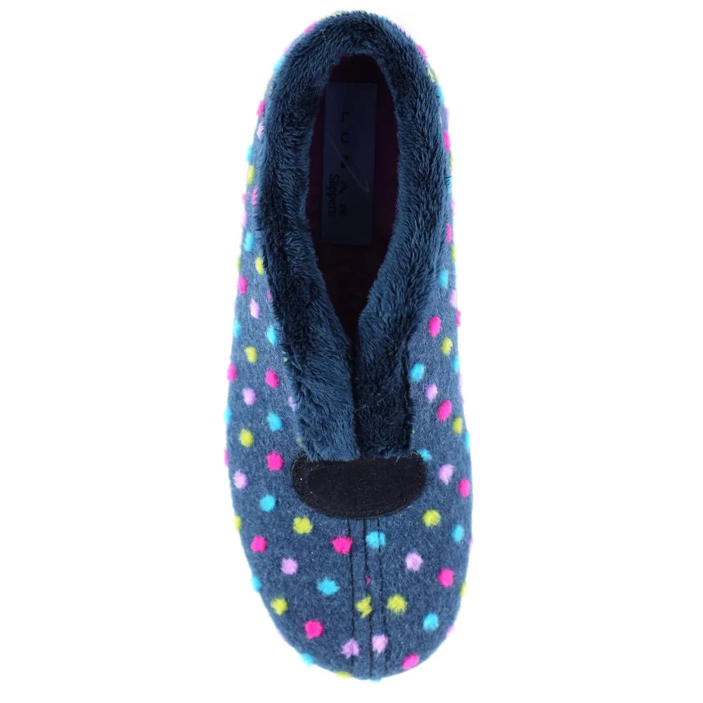 Lunar Women's KLZ065 Tennessee Full Slippers Blue