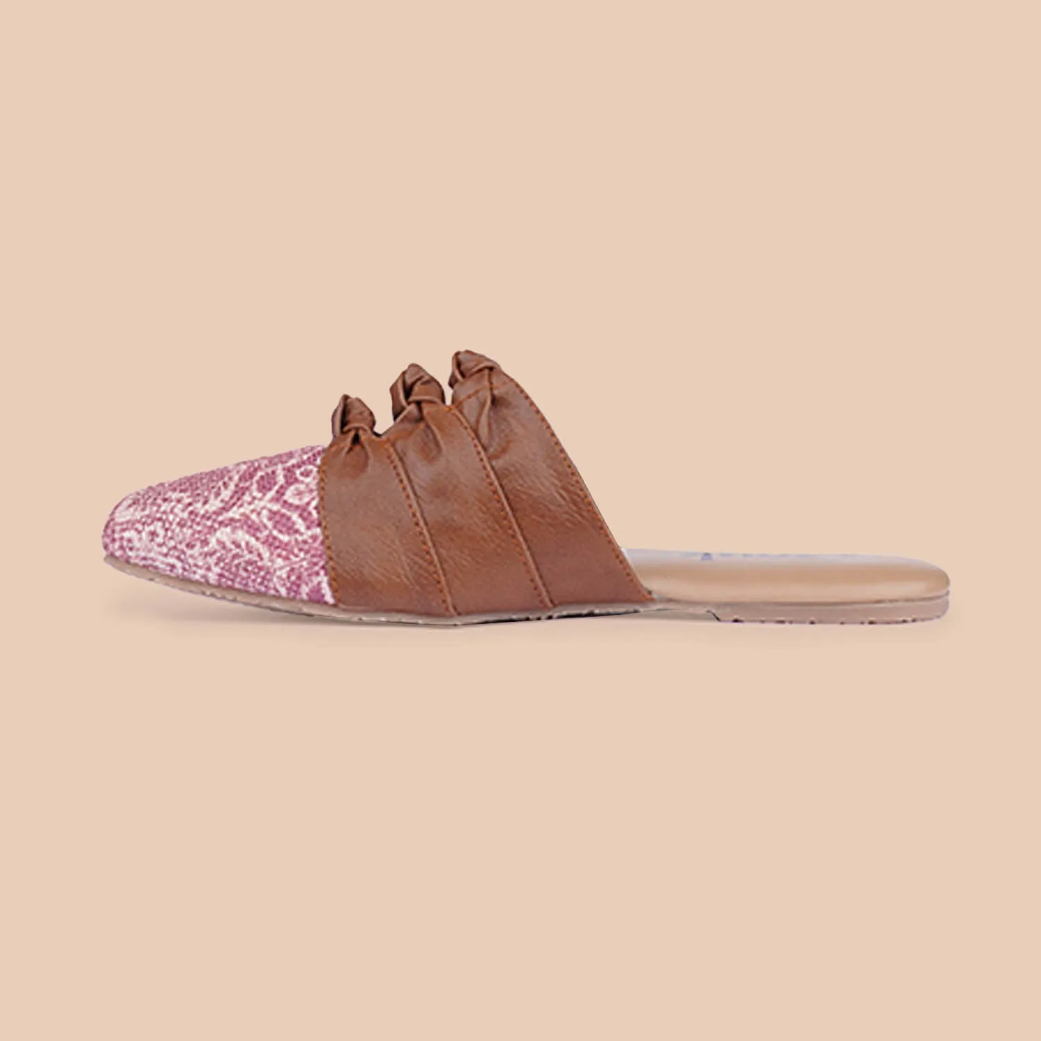 Madurai Blossom Knotted Mules