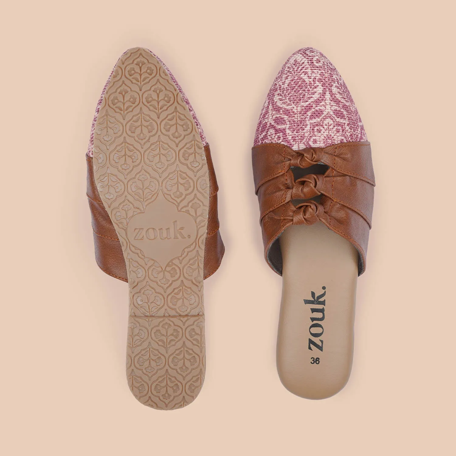 Madurai Blossom Knotted Mules