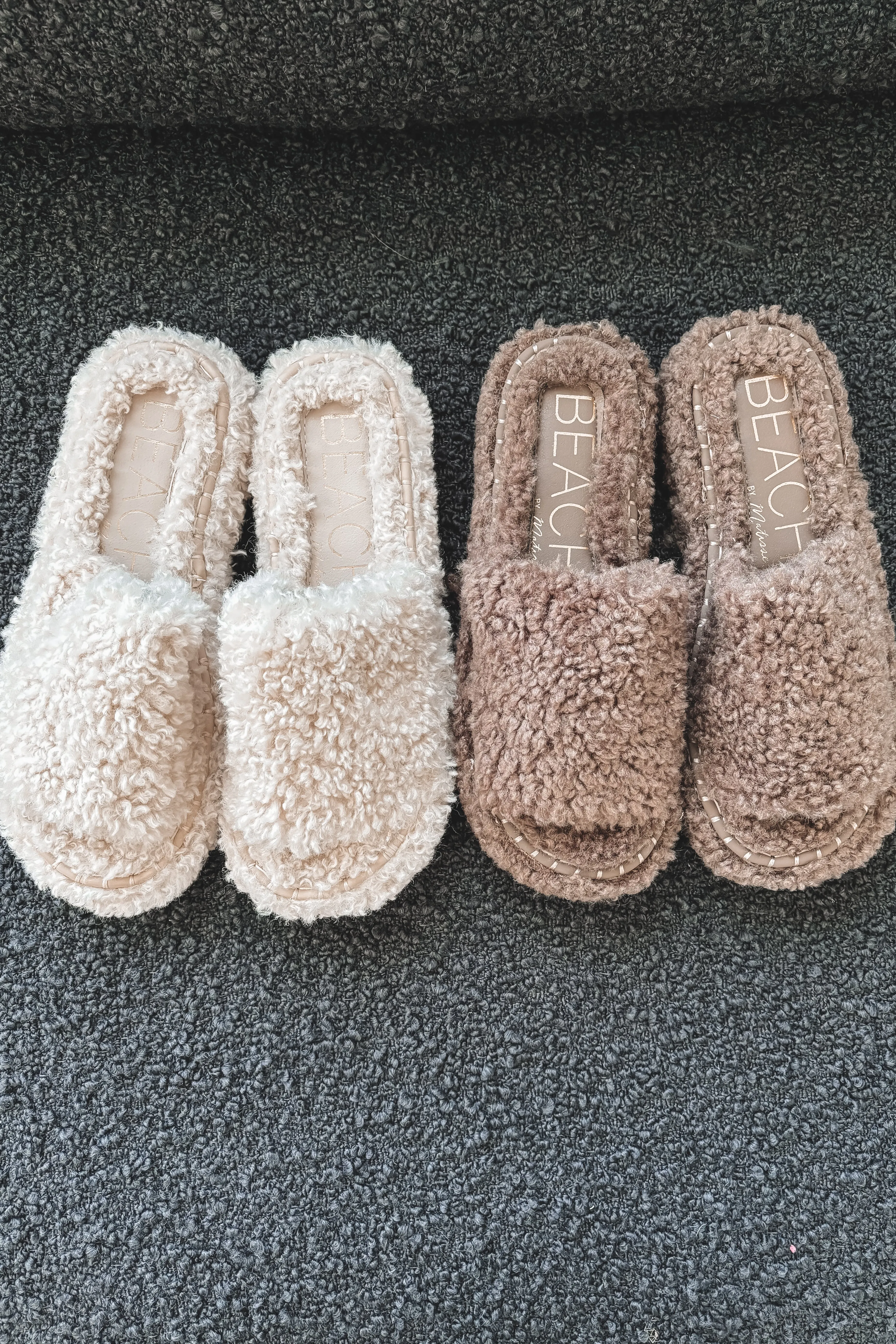 Matisse In House Cozy Vegan Sherpa Slipper Slides