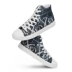 Men’s High Top Canvas Shoes- Black