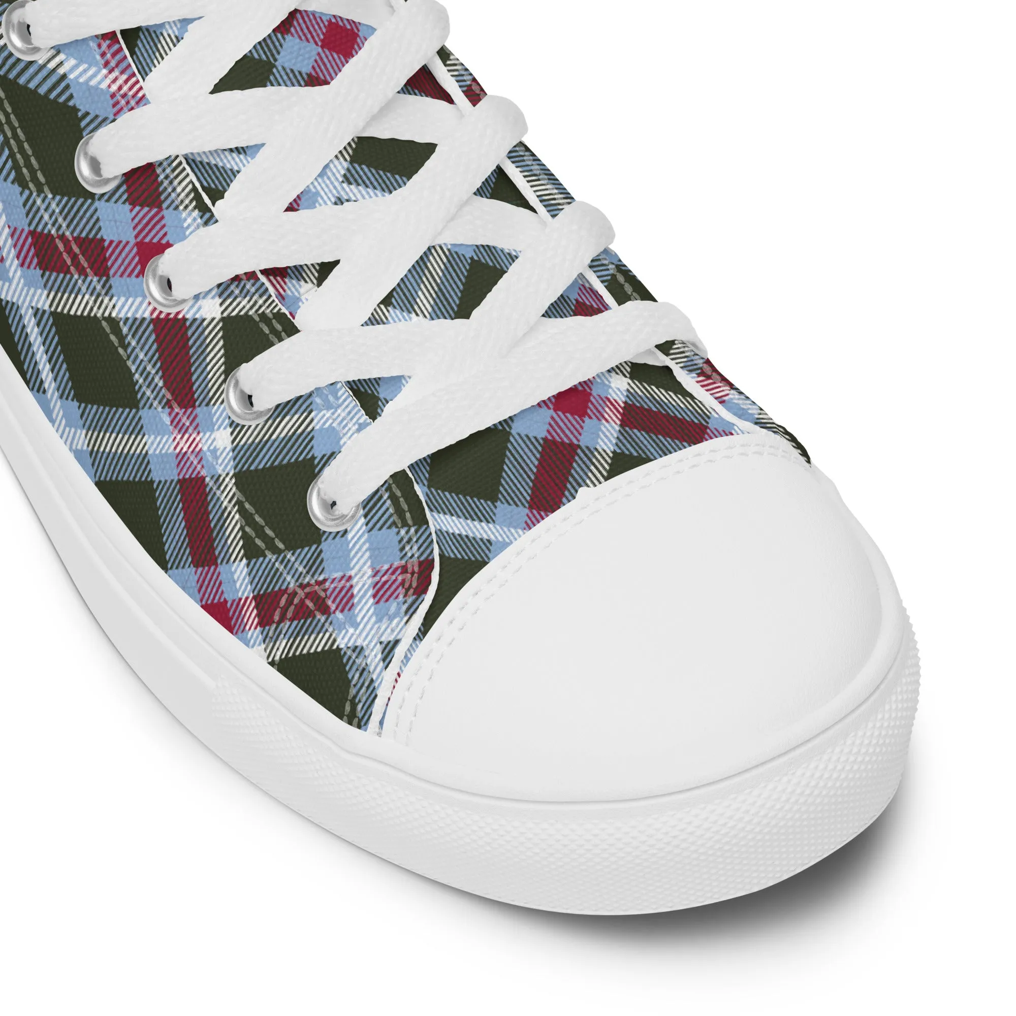 Men’s Plaid high top canvas shoes