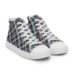 Men’s Plaid high top canvas shoes
