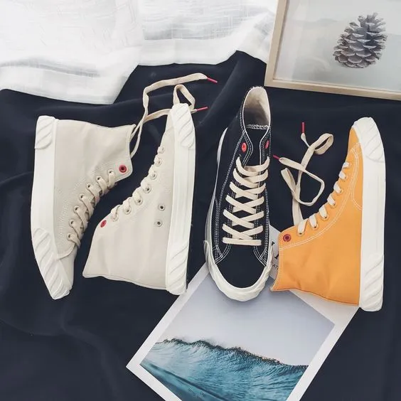 Men's Stylish High Top Hip Hop Canvas Shoes