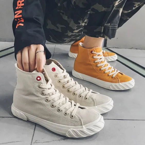 Men's Stylish High Top Hip Hop Canvas Shoes