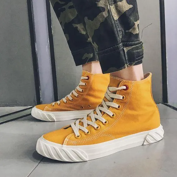 Men's Stylish High Top Hip Hop Canvas Shoes