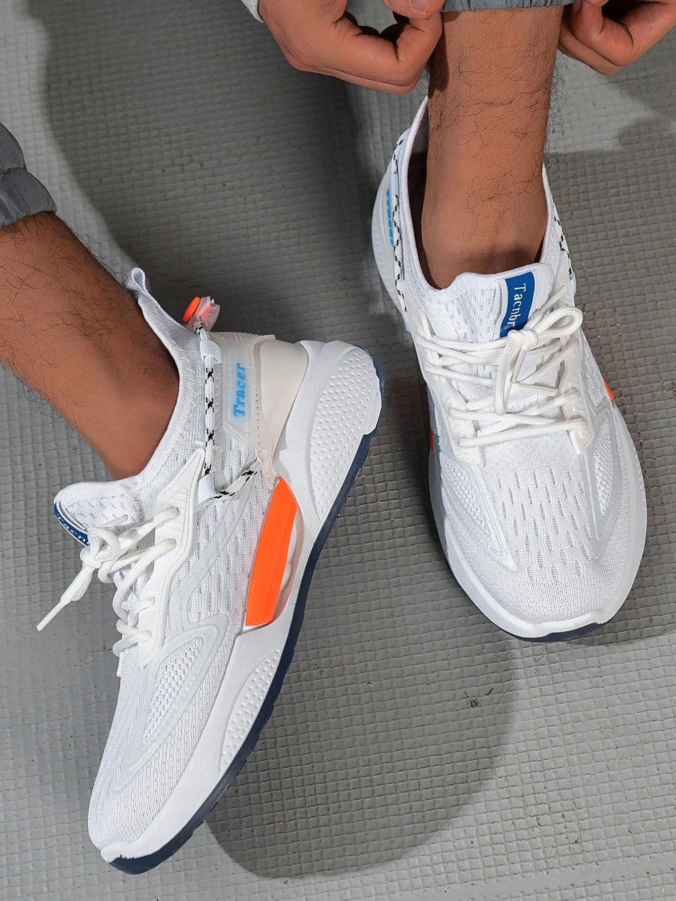 New Stylish And Durable Men's Running Shoes - Breathable, All-Day Comfort, Non-Slip Lace-Up Design - Perfect For Outdoor Adventures